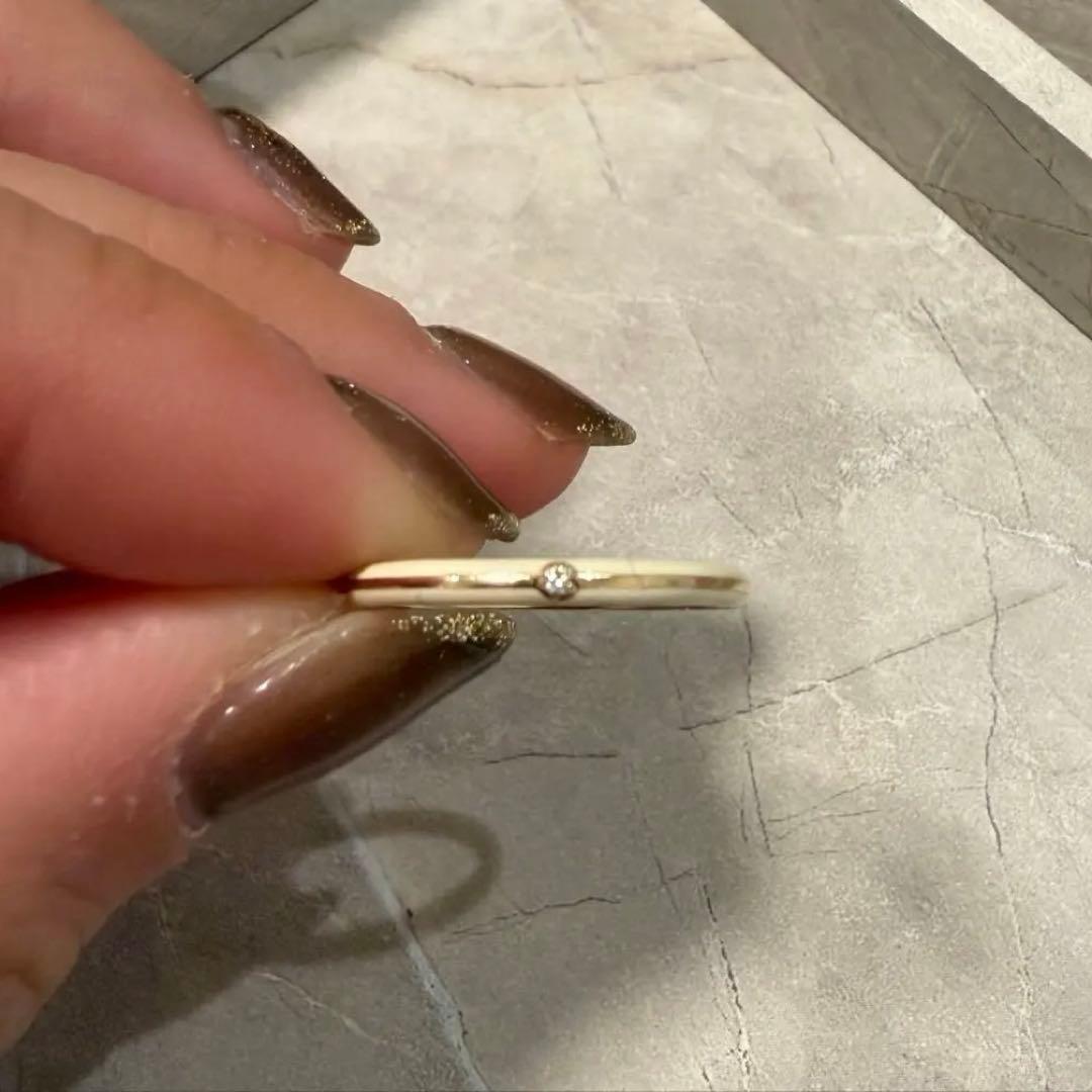 スタージュエリー　K10 ダイヤ　リング　エナメル　0.004　10〜11号