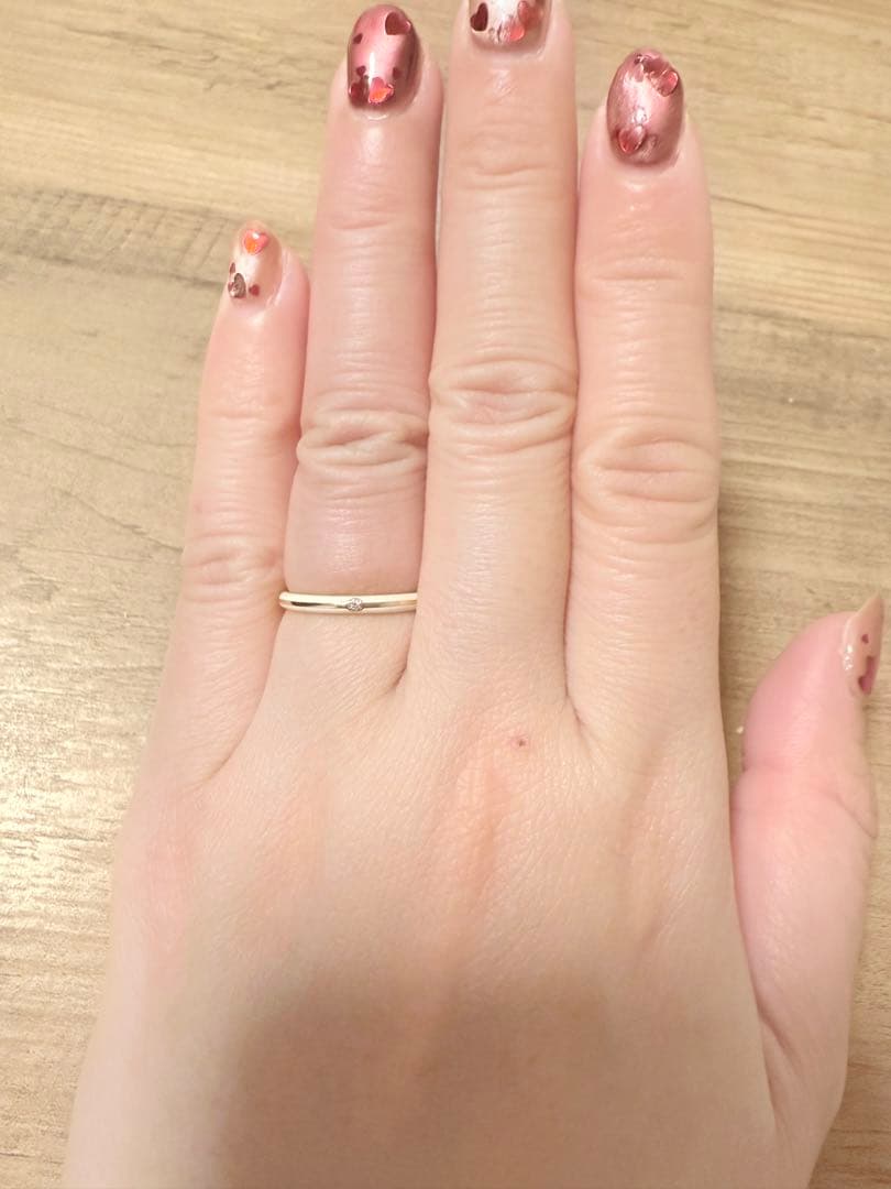 スタージュエリー K10 ダイヤ リング エナメル 0.004 10〜11号