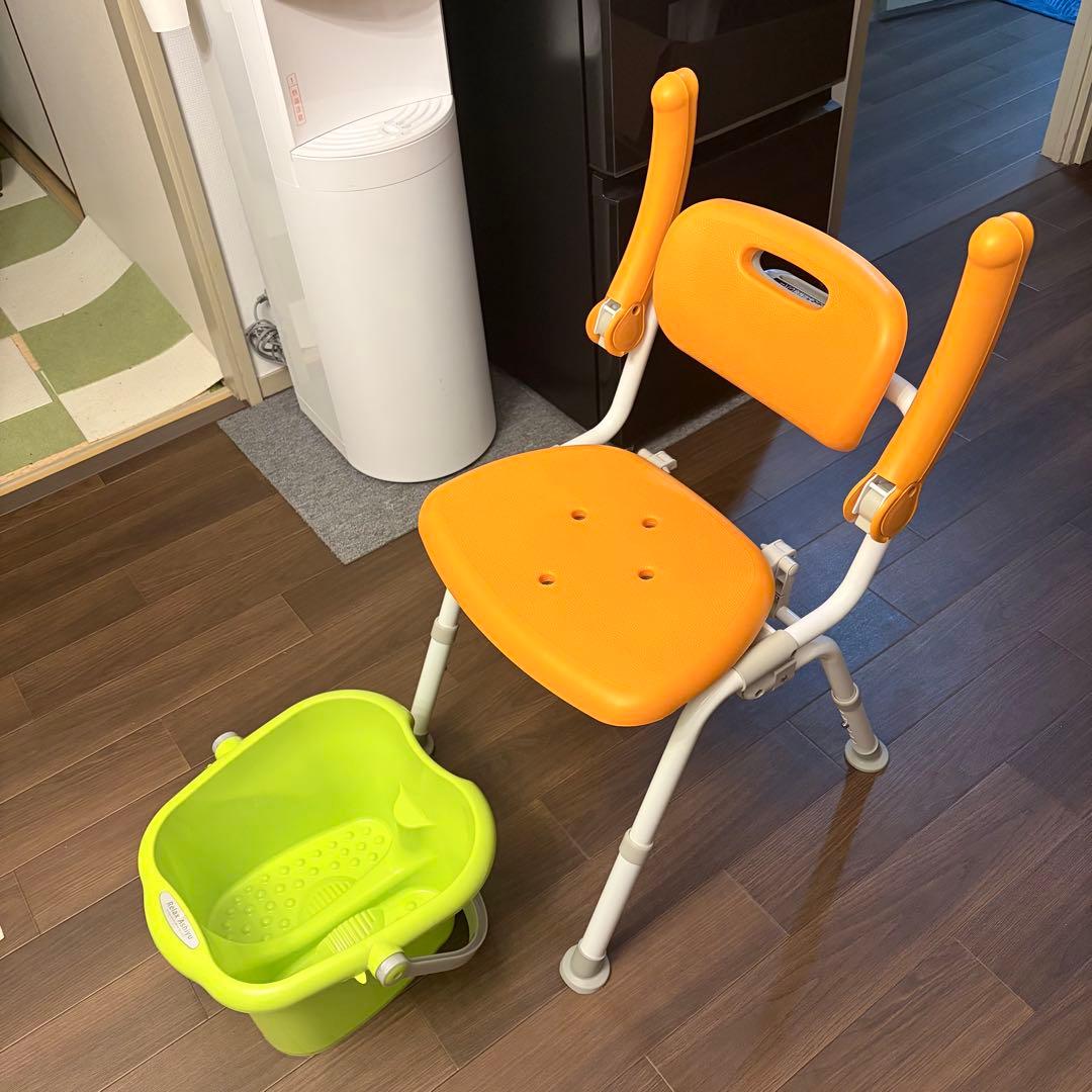 介護チェア＋足浴器 セット　入浴補助　介護用品