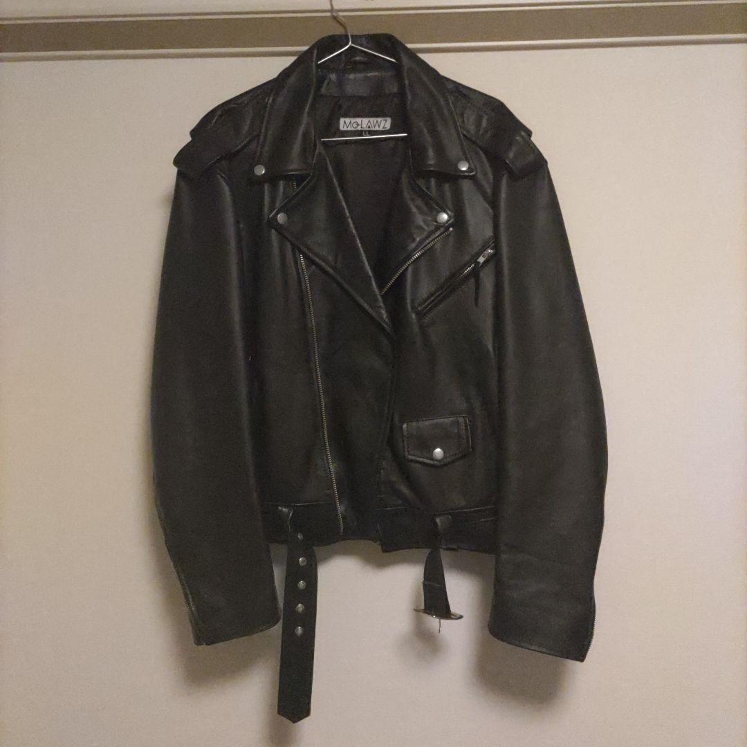 本革　ダブルライダースジャケット　US