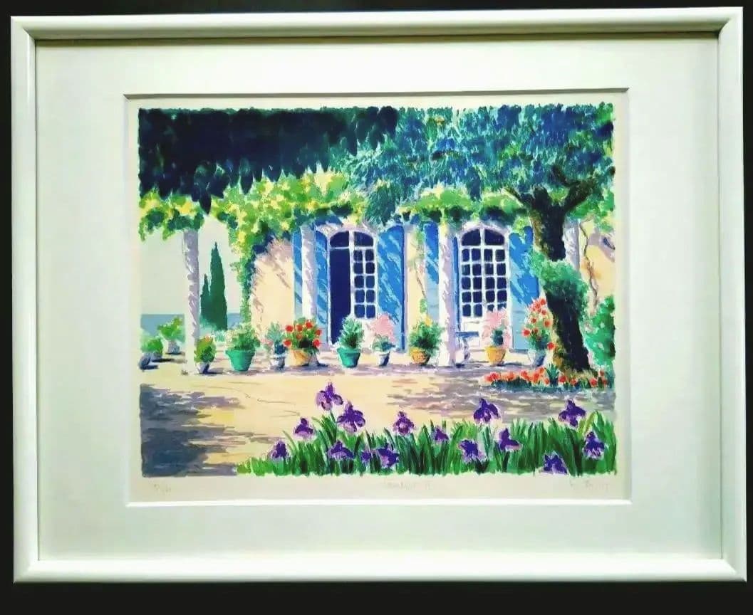 絵画　シルクスクリーン版画　額装品 中原房夫 絵画(版画/シルクスクリーン) けしの花 329|アート＆フレーム