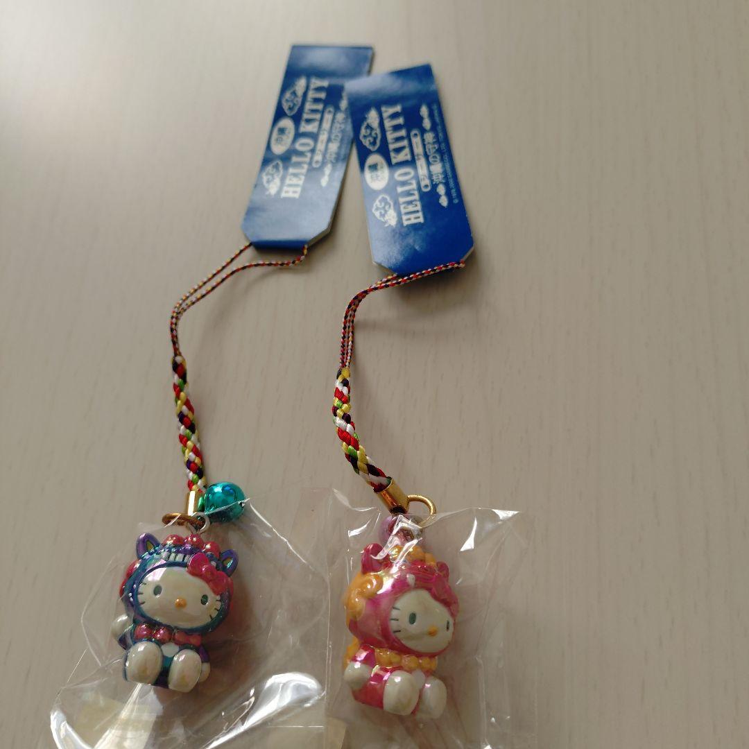 ご当地キティ 根付ストラップ 沖縄限定〜シーサー〜☆2点セット