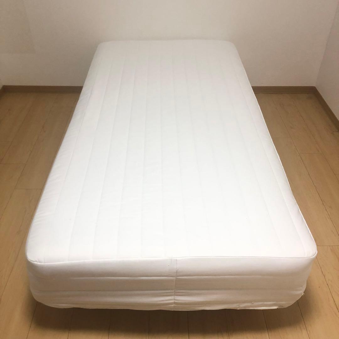 送料込み 無印良品 脚付マットレス 高密度ポケットコイル シングル 脚付マットレス・高密度ポケットコイル・シングル（スチールメッシュ
