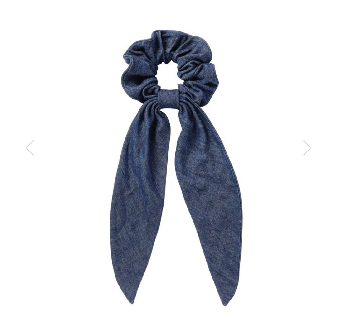 【美品】ALEXANDRE DE PARIS デニム地シュシュ