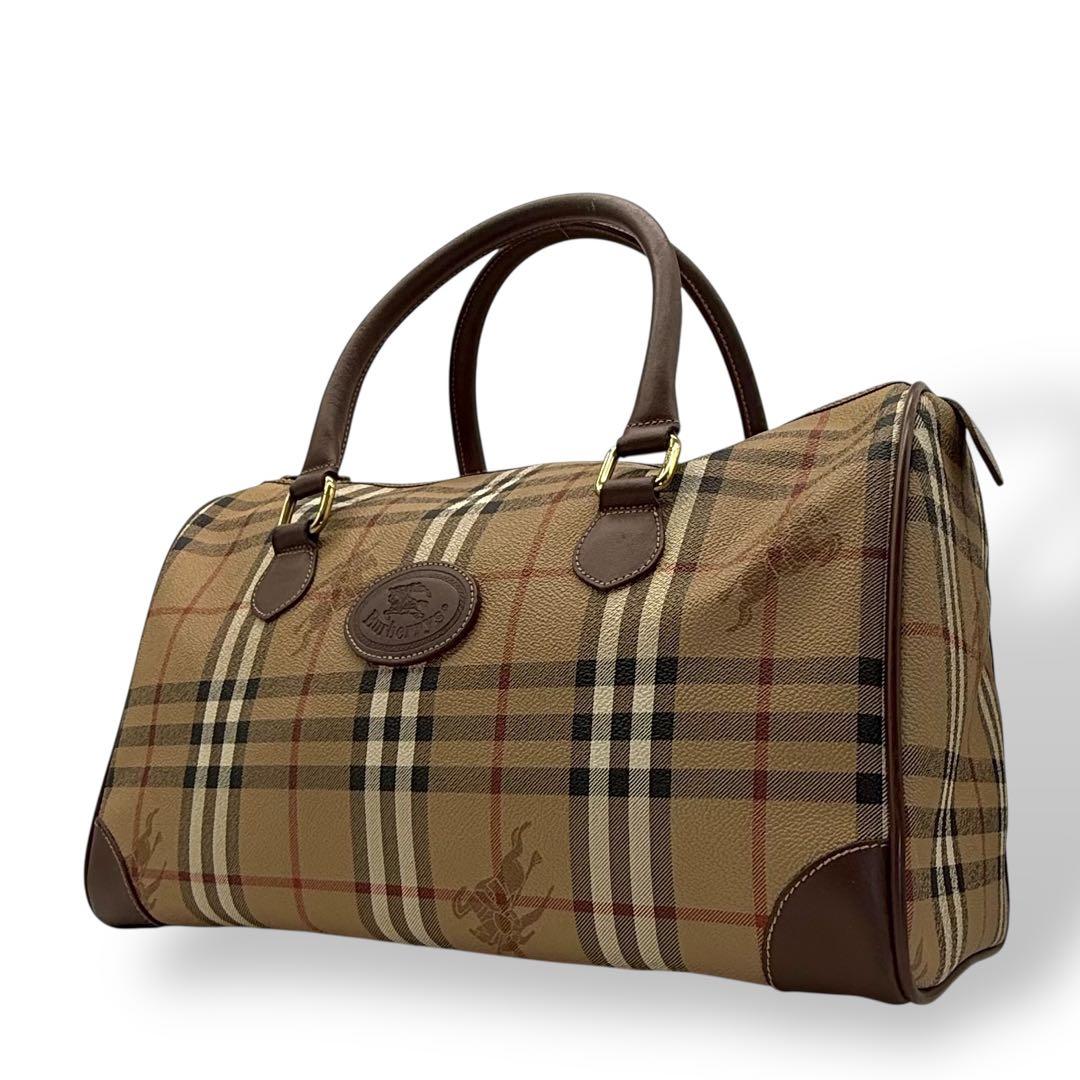 BURBERRYS バーバリー ボストンバッグ ノバチェック シャドーホース