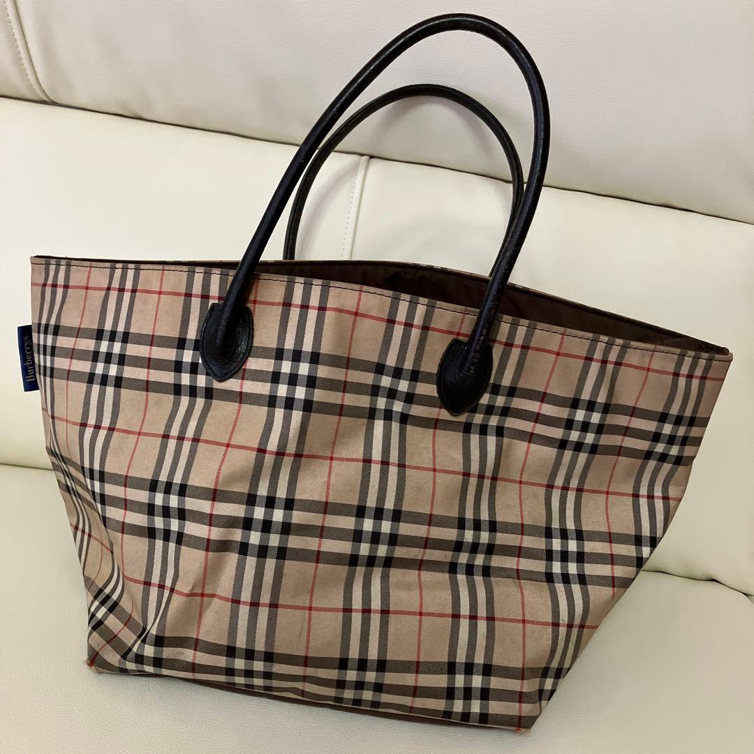 BURBERRY BLUE LABEL 舟形トートバッグ - メルカリ