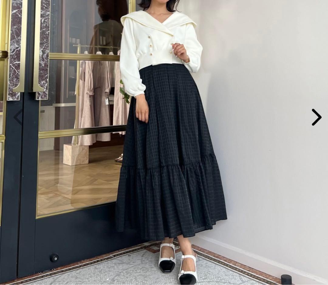 Stripe Jacquard Volume Skirt Her lip to - メルカリ