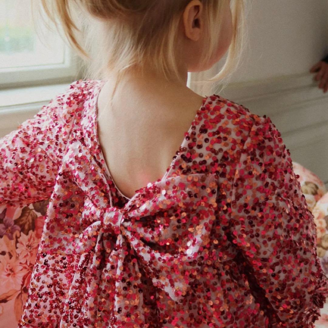 まいまい【新品】Konges Sløjd リボン　スパンコール　ワンピース Velveteen Ribbon Long OP by Moi-même-Moitié