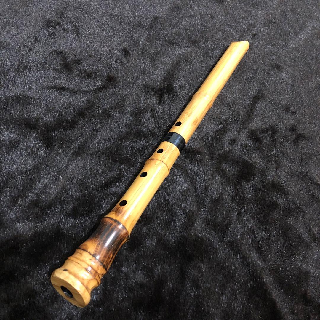 尺八　胡蝶　琴風調　高級合竹曲管　一尺八寸(D)管