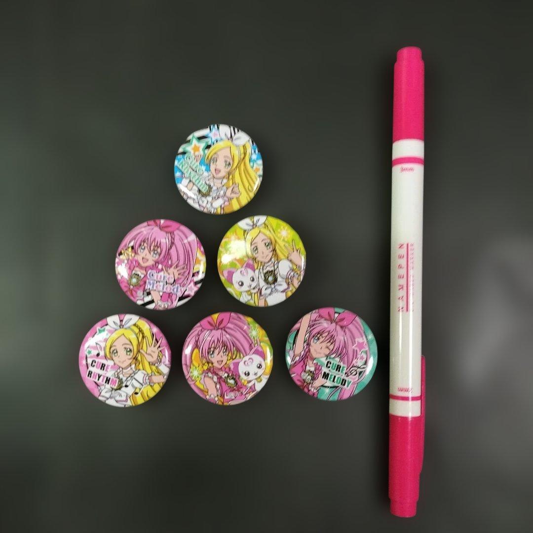 スイートプリキュア ミニ缶バッチ キュアメロディ キュアリズム 6個