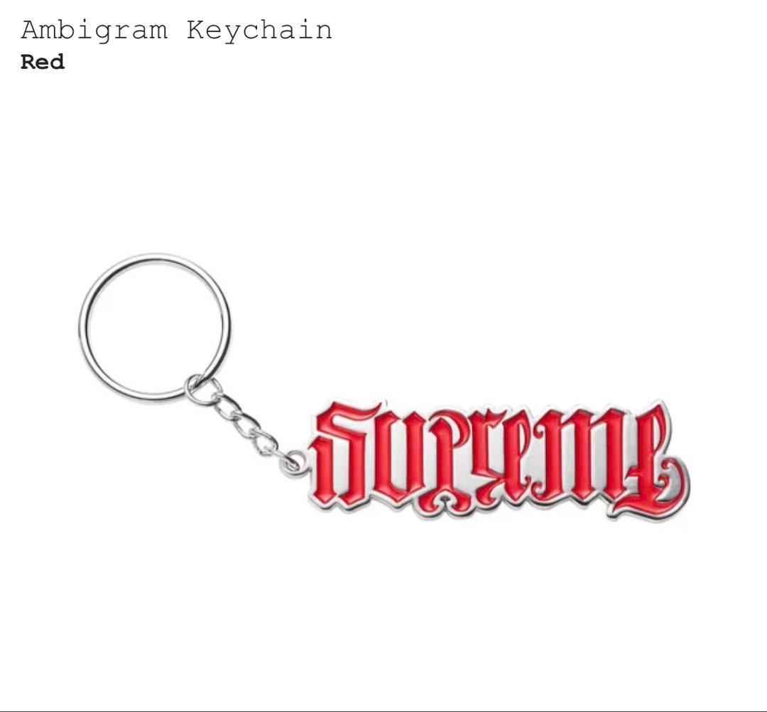シュプリーム　Ambigram Keychain　赤 Ambigram Keychain | Supreme 22ss