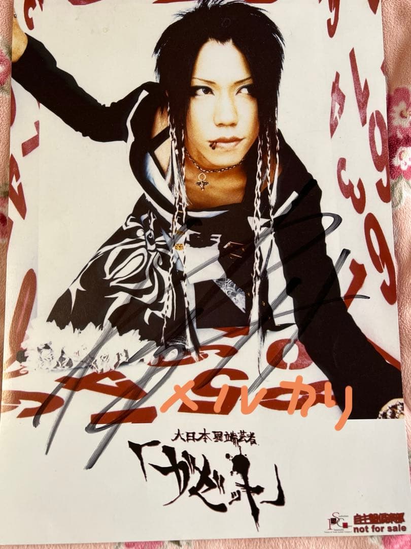 the GazettE DIM発売時当選品パネル&サイン入りポートレート非売品