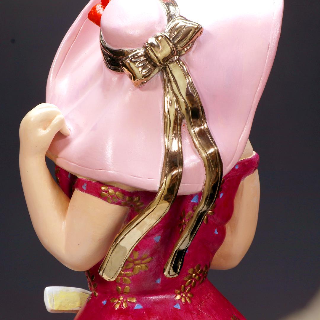 ☆超レア！ヒロ・ヤマガタ ブロンズ彫刻『春風』薔薇の花束とパリ