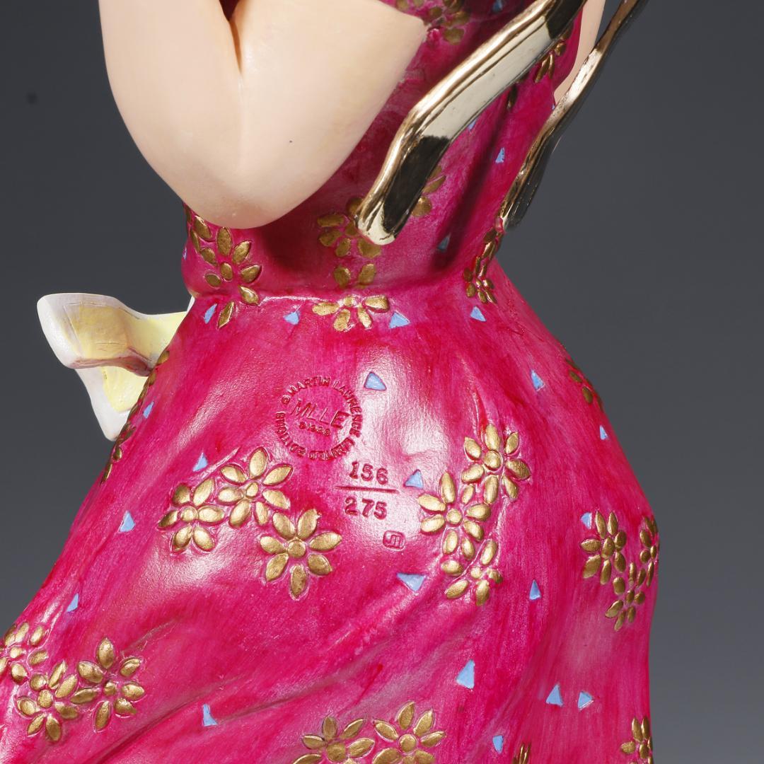 ☆超レア！ヒロ・ヤマガタ ブロンズ彫刻『春風』薔薇の花束とパリ