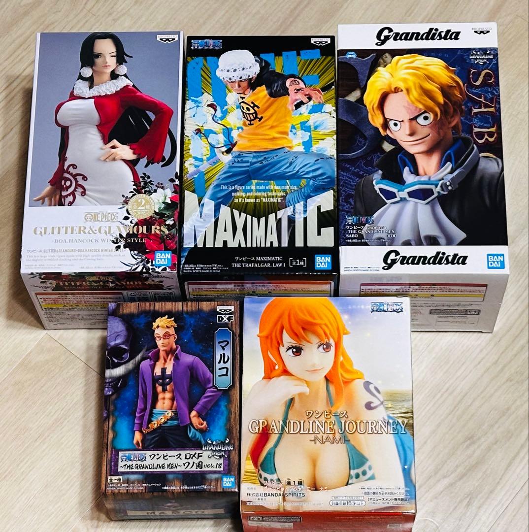 ワンピース フィギュアセット 5体　ハンコック　ナミ　サボ　トラファルガーロウ