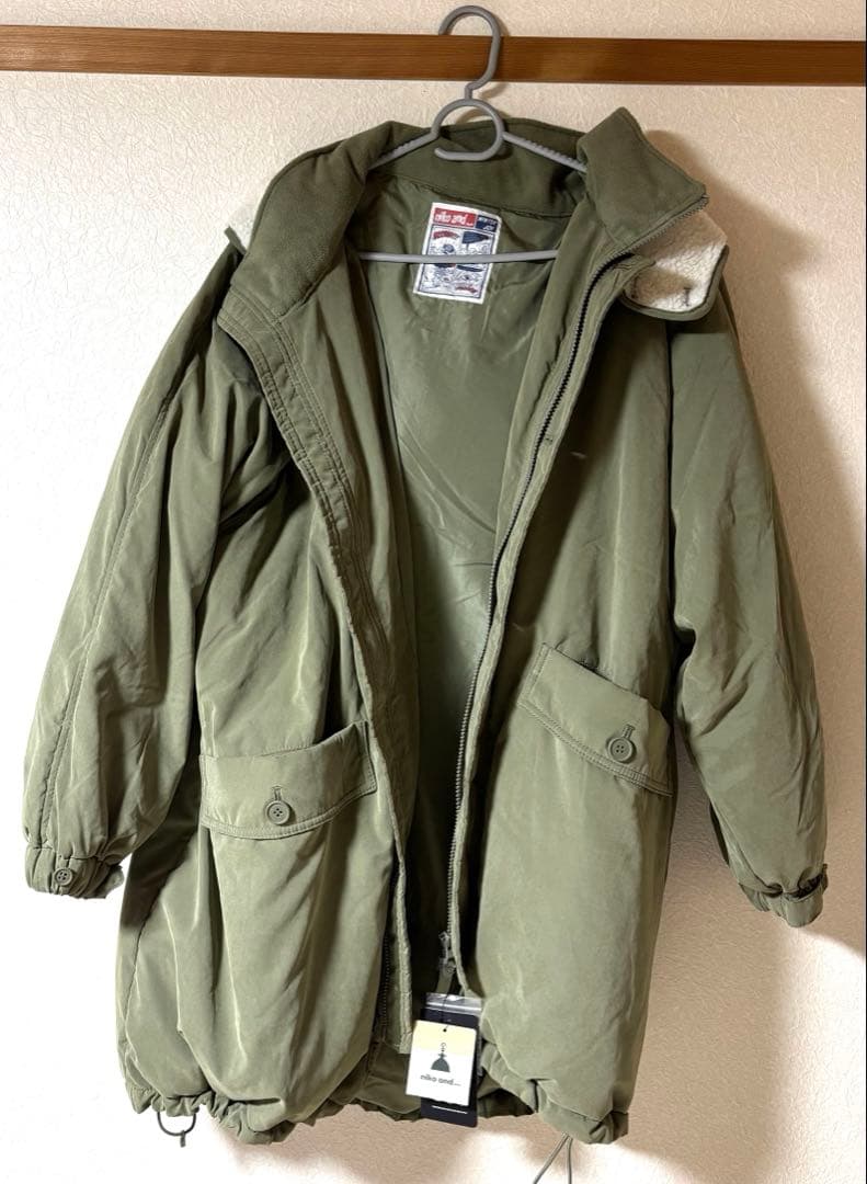 niko and… フード付きダウンジャケット Mサイズ　カーキ