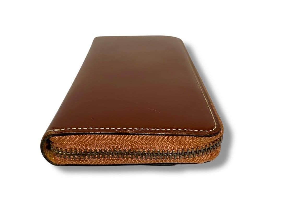 GANZO 長財布 ブライドルレザー ブラウン ラウンドファスナー - メルカリ