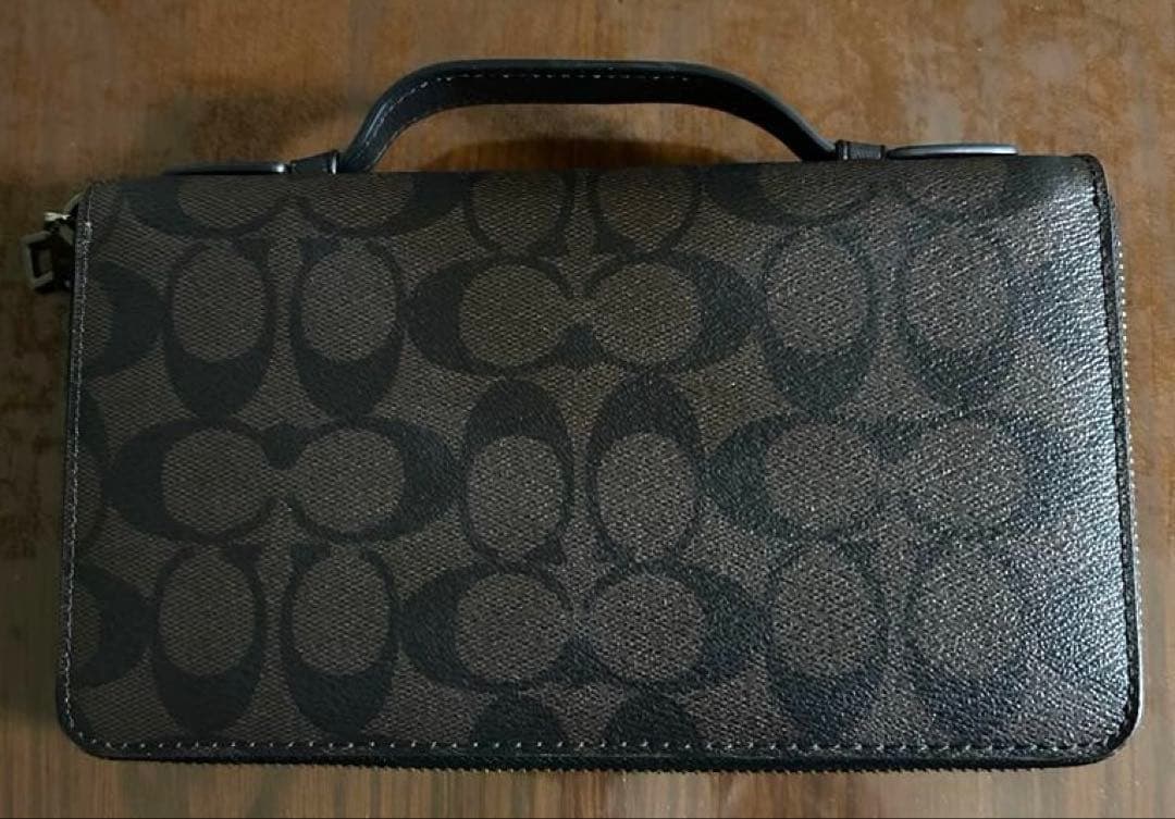 Coach オーガナイザー ダークブラウン 長財布