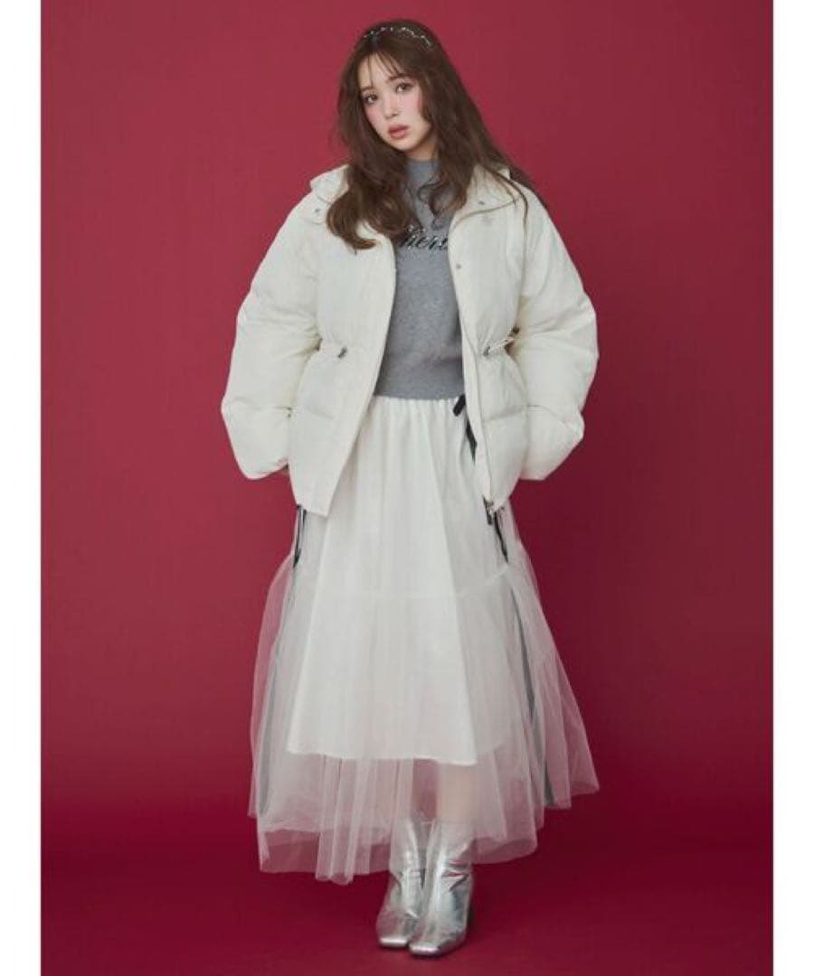 CALNAMUR パフショートバックリボンブルゾン ホワイト完売色 - メルカリ