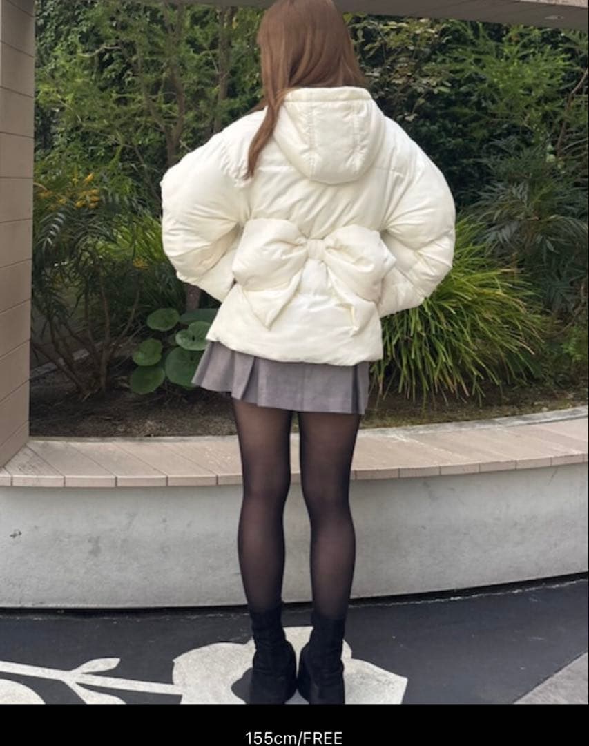 CALNAMUR パフショートバックリボンブルゾン ホワイト完売色 - メルカリ