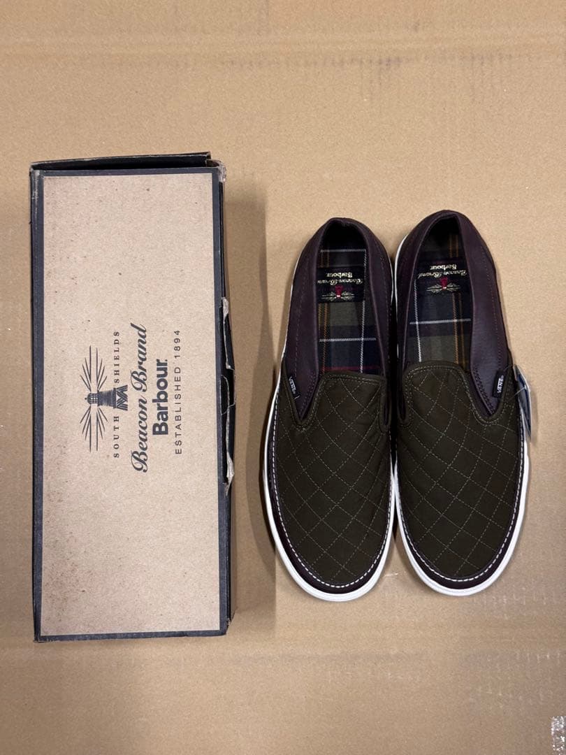 29cm Vans × Barbour Classic Slip On バブアー