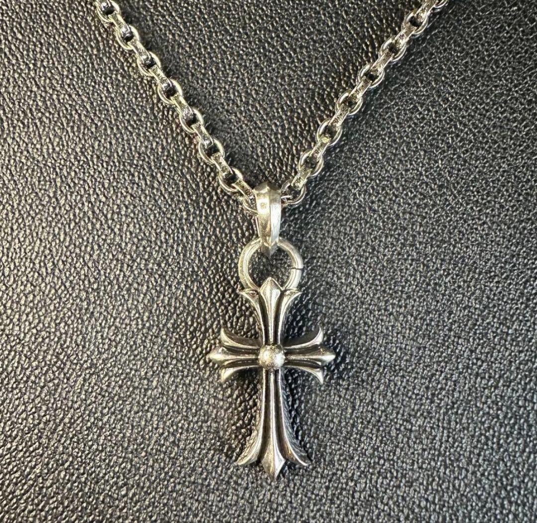 PR CHクロスペンダントスモールwithべ イル ペーパーチェーン50cm 楽天市場】クロムハーツ ネックレス CHROME HEARTS スモールCHクロス