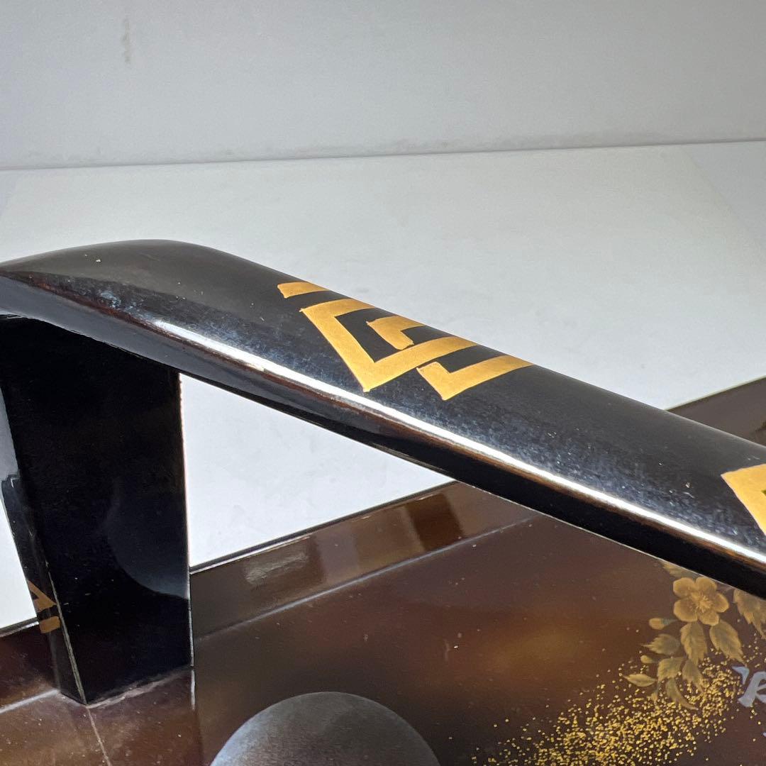 研出蒔絵 手付盆 木箱付 幅29㎝ 東Y7-0516③トヒコ