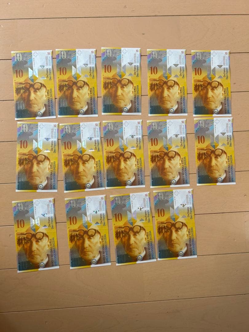 スイスフラン　旧第8次紙幣　10スイスフラン　14枚