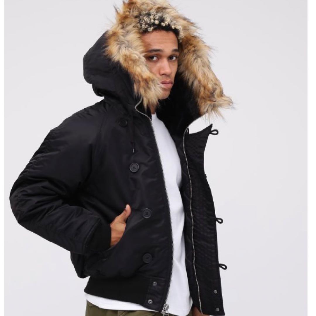 美品】 AVIREX N-2B Lサイズ ブラック フライトジャケット 短丈 - メルカリ