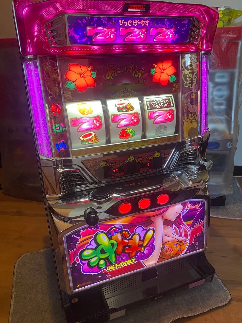 沖ドキ ラブリーガールパネル30φ.ver　不要機付 パチスロ実機 5号機