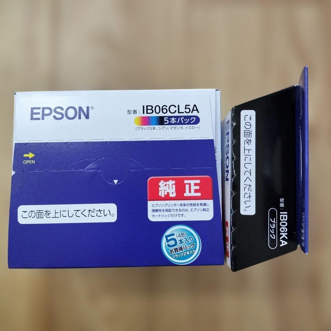 エプソン IB06CL5A 5本パックとブラックセット 純正インクカートリッジ