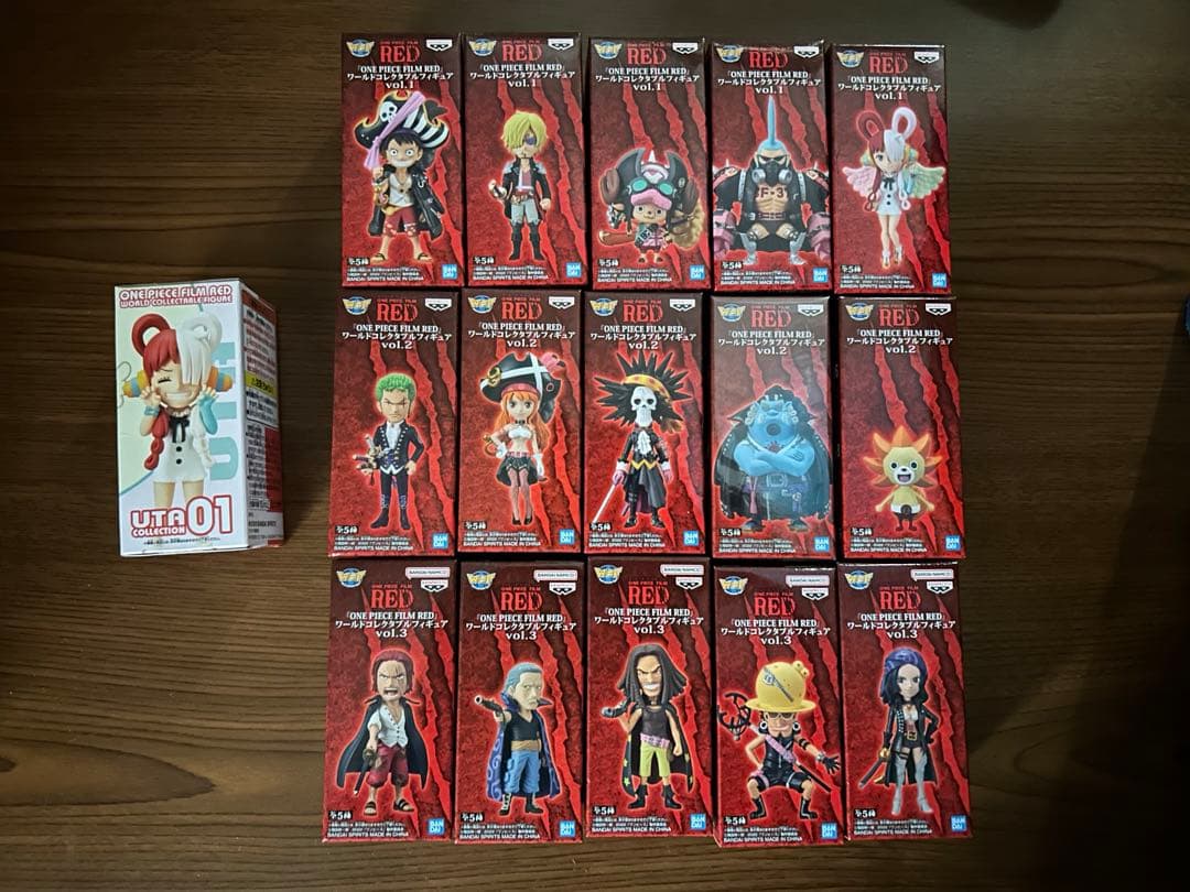 ワンピース RED フィギュア 15体セット+おまけ付き【新品未使用】
