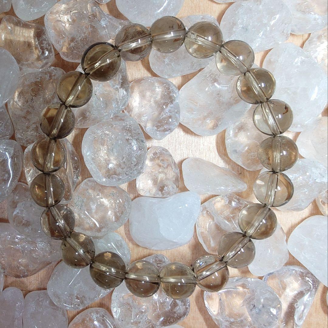 天然石 魔晶ゼウス スモーキーシトリン ブレスレット 内径15cm - メルカリ