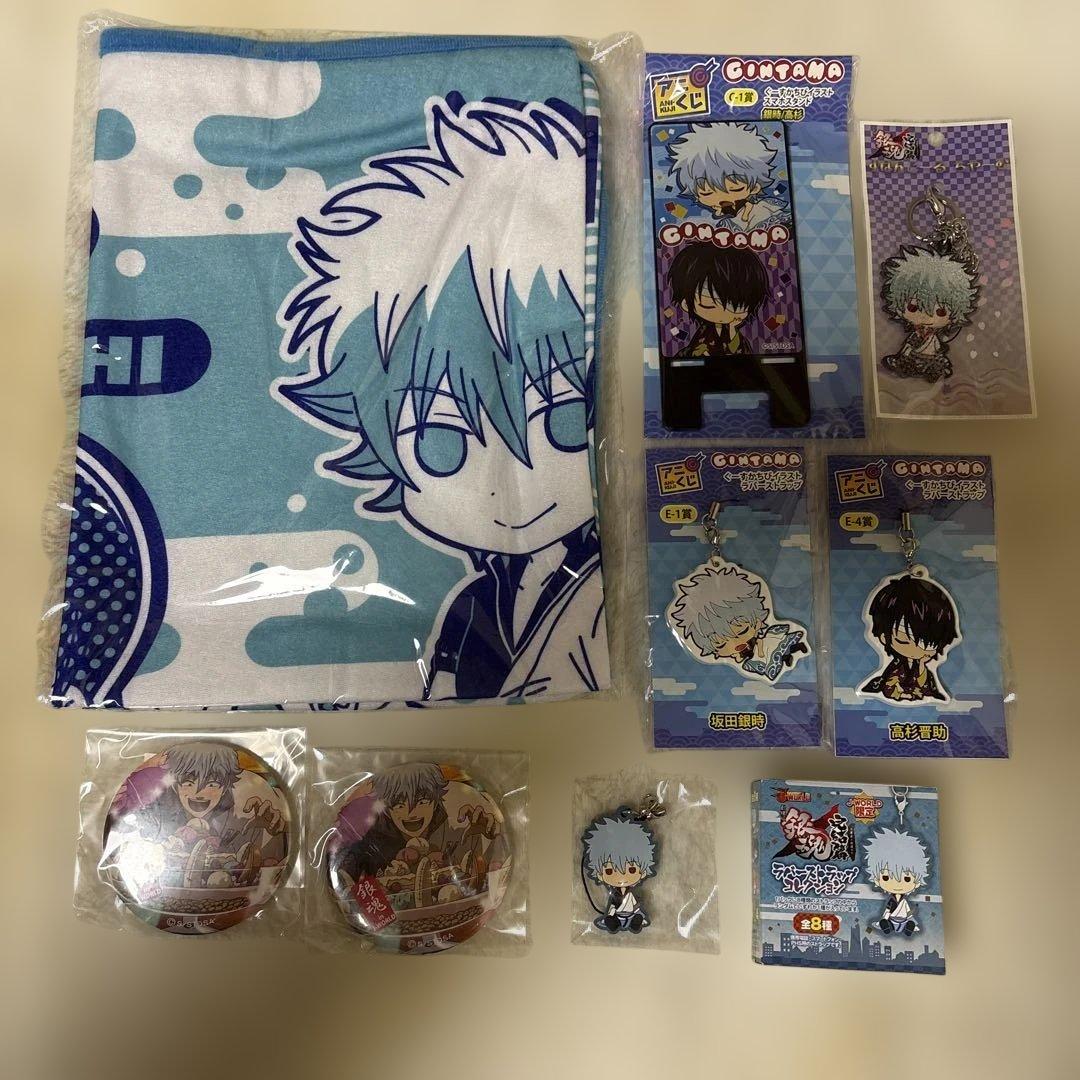 リ*】様 銀魂 ブランケット、スマホスタンド、缶バッジ、ラバスト… 銀時、新八、