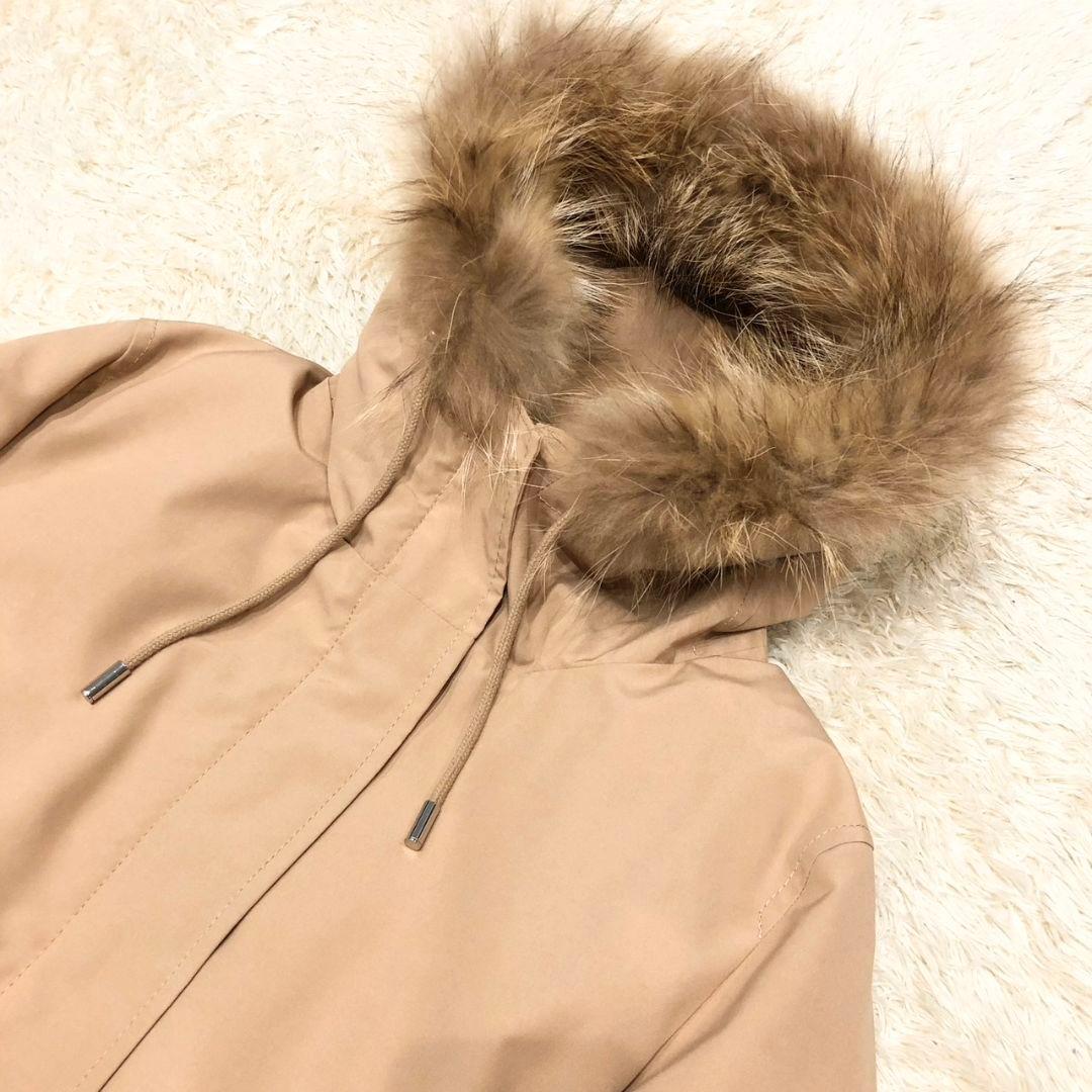 23区 ダウン モッズコート ミリタリー フーデット ファー コート