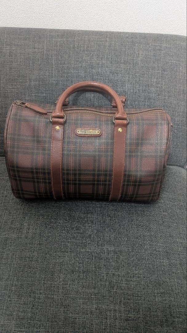 【美品】POLO ポロラルフローレン　ミニボストンバッグ　希少　レア　チェック柄