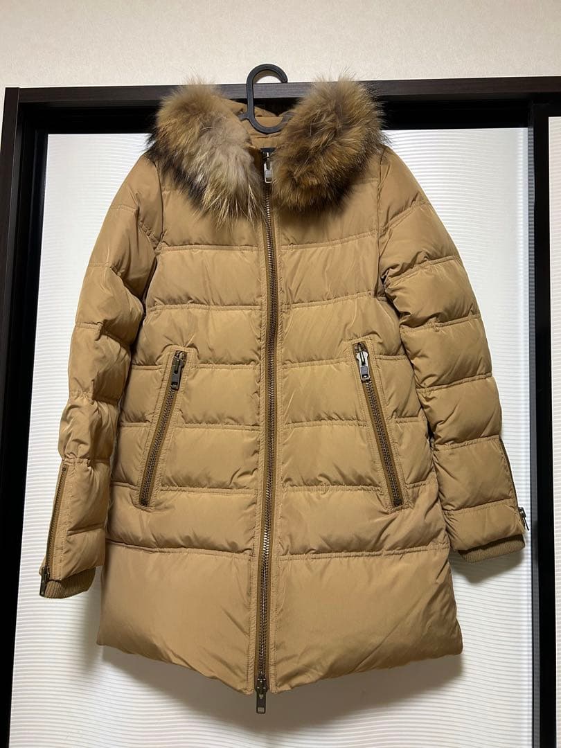 ●サニーレーベル　ベージュ ダウンジャケット ファー付き●