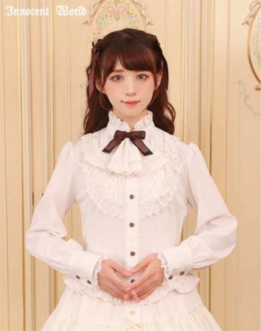 イノセントワールド　ルーシーブラウス　生成　ショコラ Innocent World｜ルーシーブラウスLucy Blouse