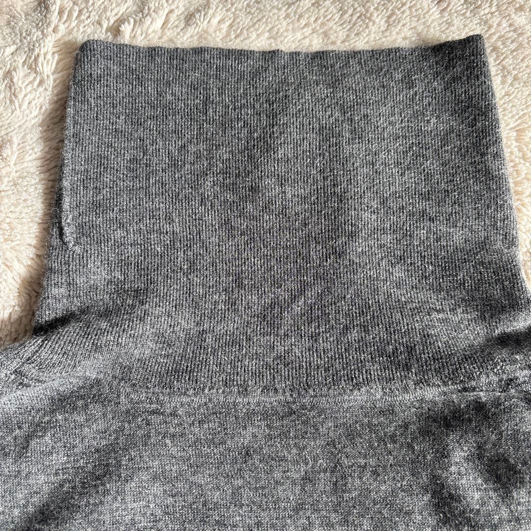 g/foreジーフォア グレー カシミヤ100%タートルハイネックニットサイズ2
