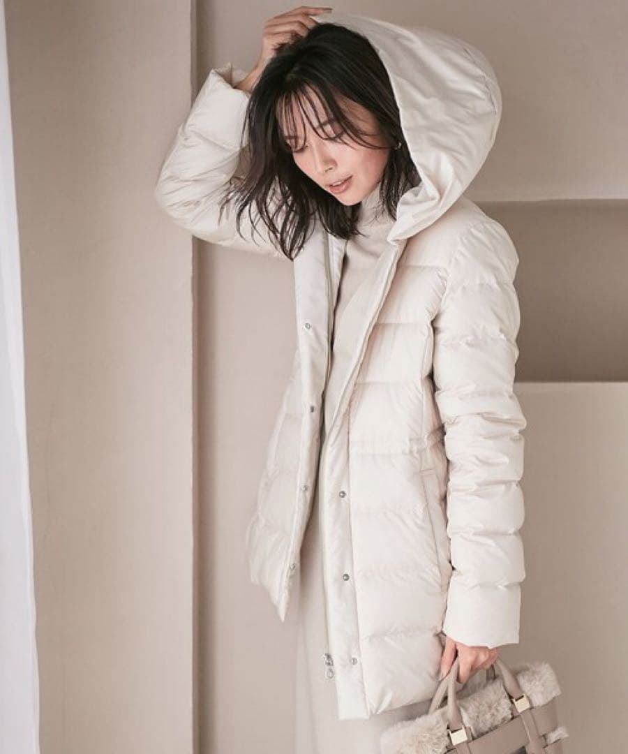 23区　【洗える】シレータフタ ショート ダウンコート　38