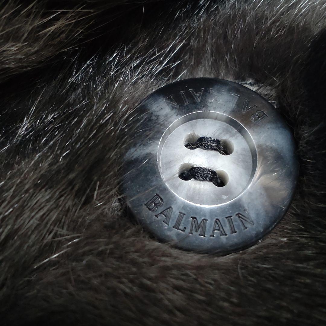 ほぼ未使用 バルマン 毛皮・ファーコート シルク100% ロングコート