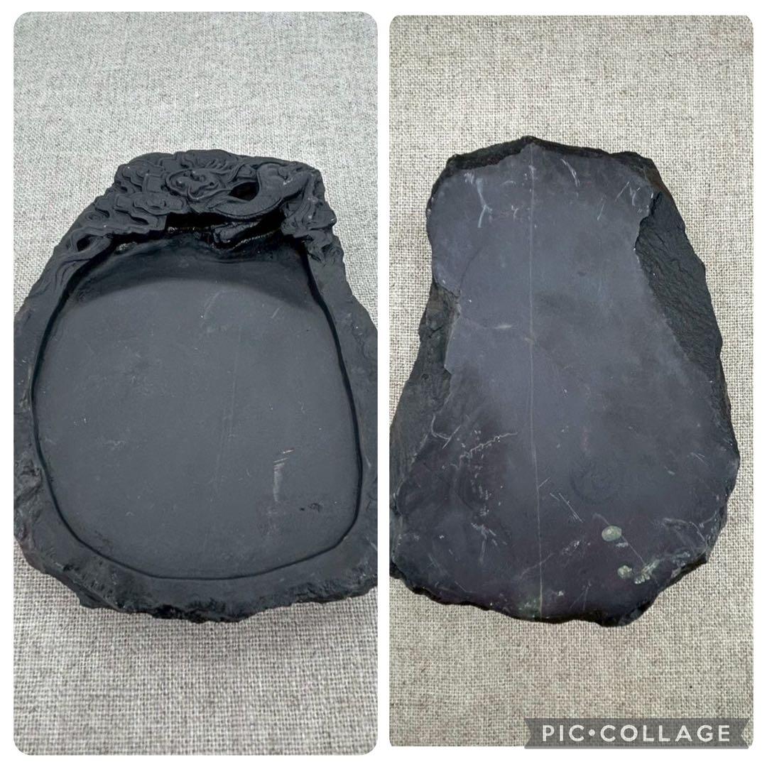 中国 端渓硯 細密龍雲彫刻硯 木箱入り 書道具 硯 - メルカリ