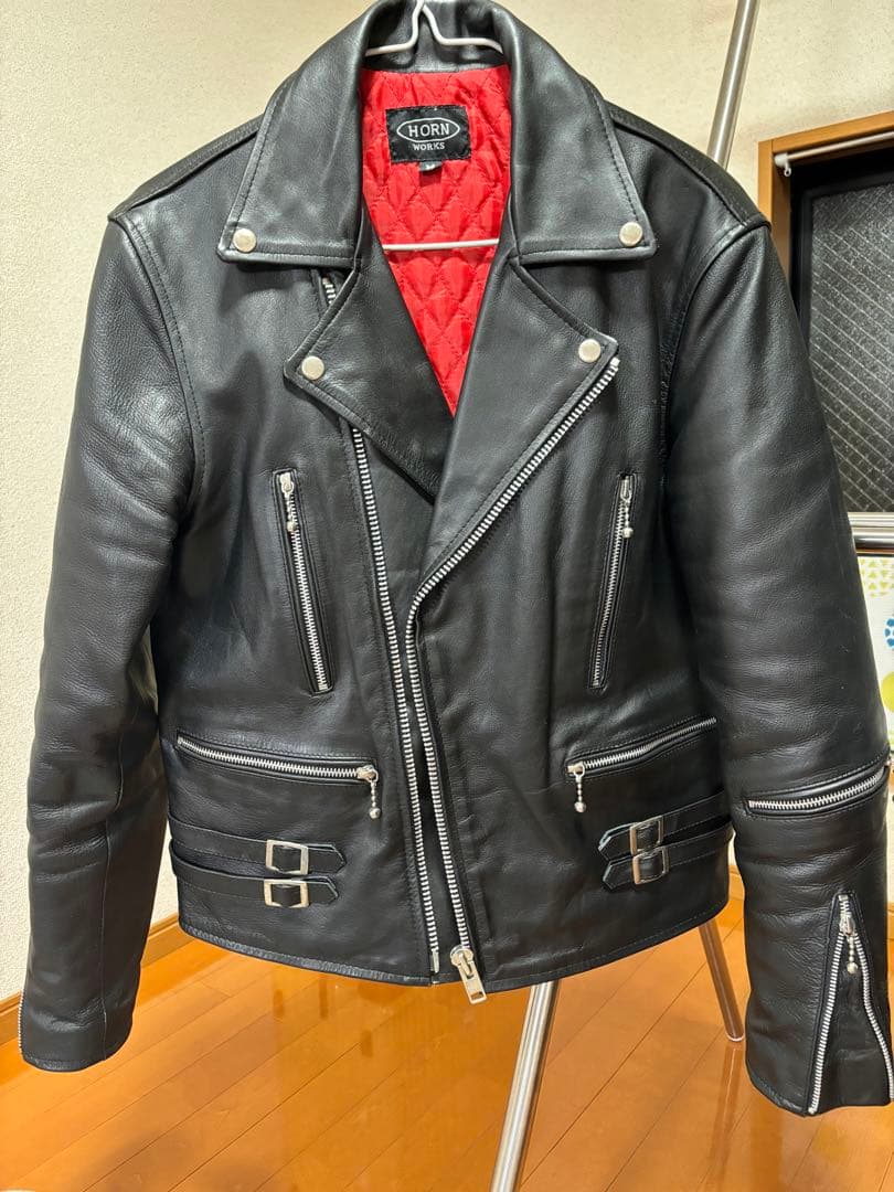 H OＲN WARKS 本革ライダースジャケット