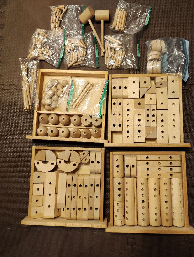 ゲーテの組み木　木製知育玩具 セット