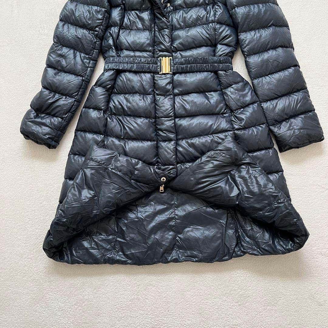 HERNO ヘルノ ロングダウンコート 42サイズL相当 ネイビー - メルカリ