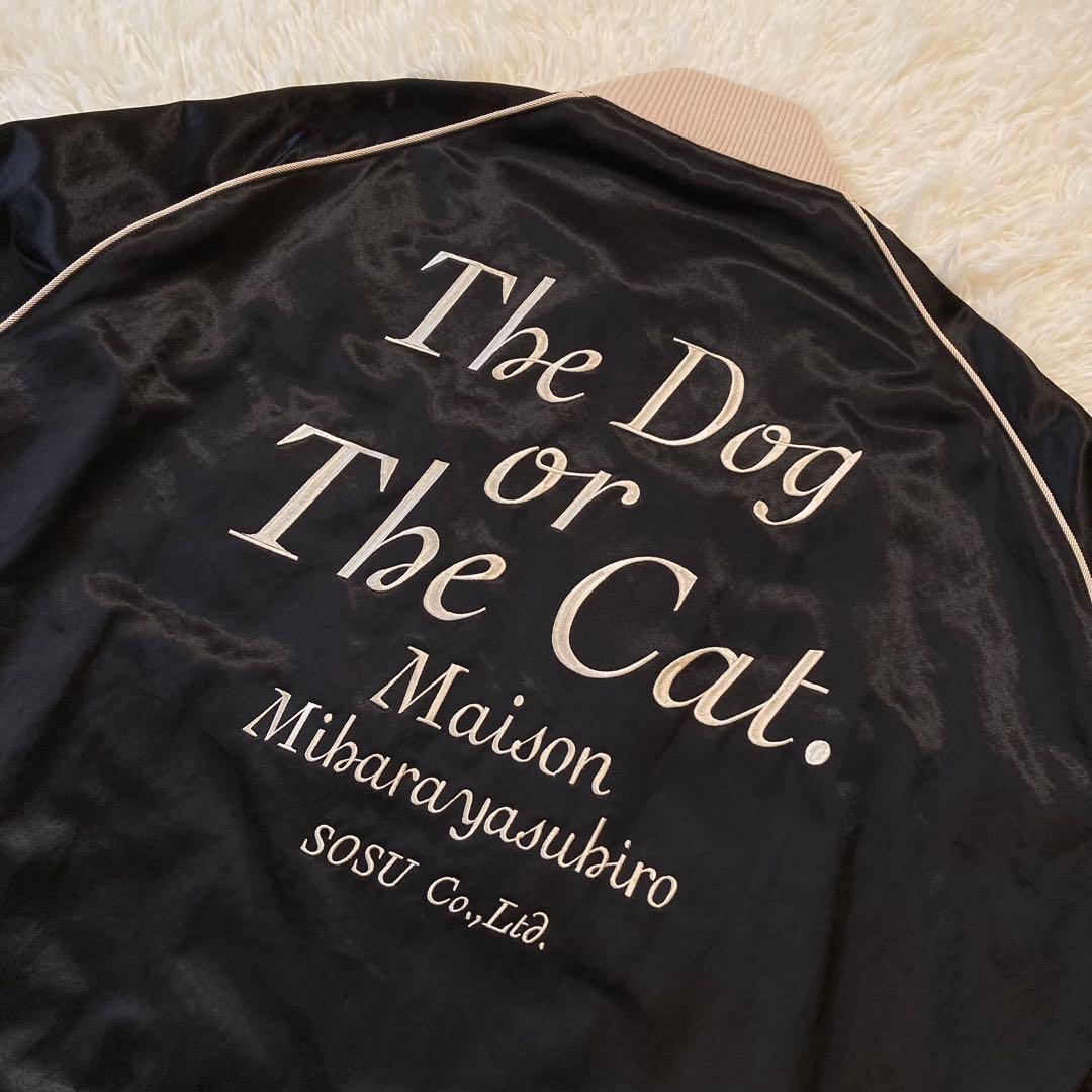 極美品 メゾンミハラヤスヒロ 22AW ノーカラーサテンジャケット バック刺繍