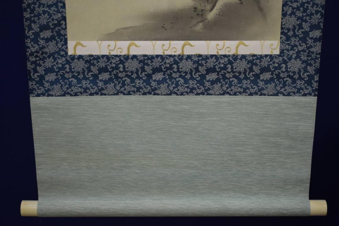 真作/佐藤古岫/山水清峡図/桐共箱付/布袋屋掛軸HI-544 - メルカリ