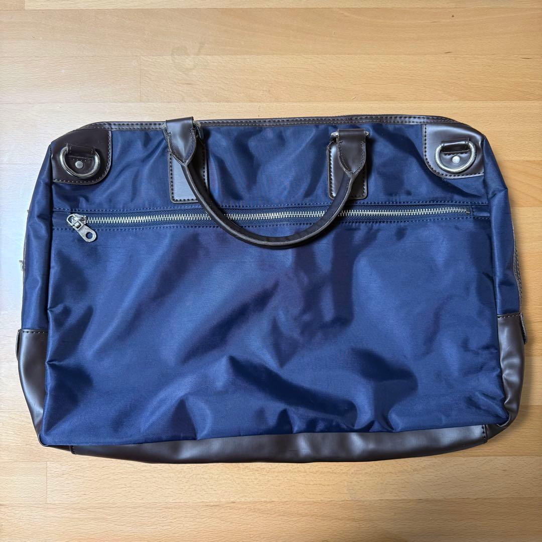 ネイビー ビジネスバッグ ナイロン レザー ネイビー ビジネスバッグ ナイロン レザー - メルカリ