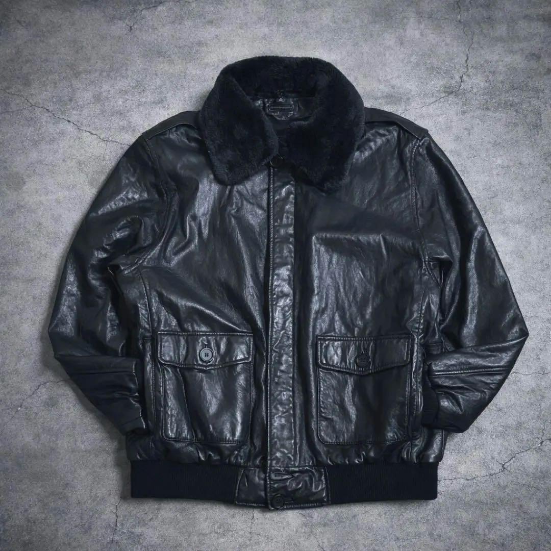 90s vintage leather jacket g1 a2 イタリア 羊革 - メルカリ