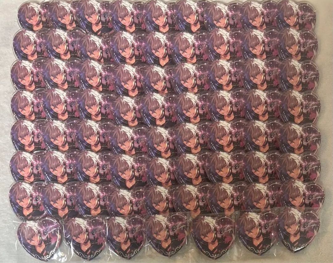 あんスタ 大神晃牙 傾心 ハート缶バッジ 70点